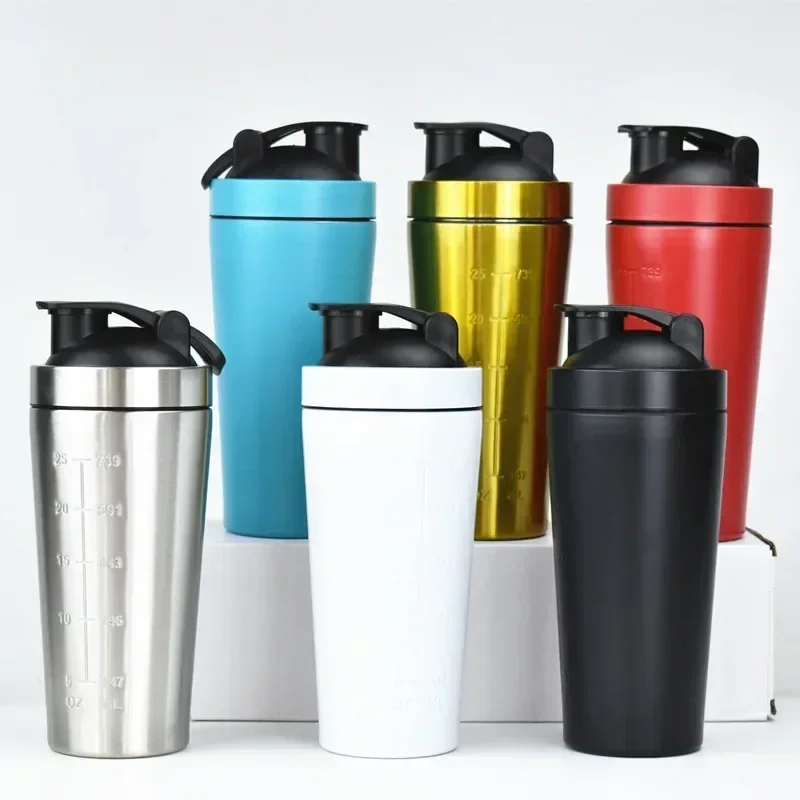 Nutrition Sports Fitness - Edelstahl Protein Shaker Becher Tragbarer Fitness-Sportbecher