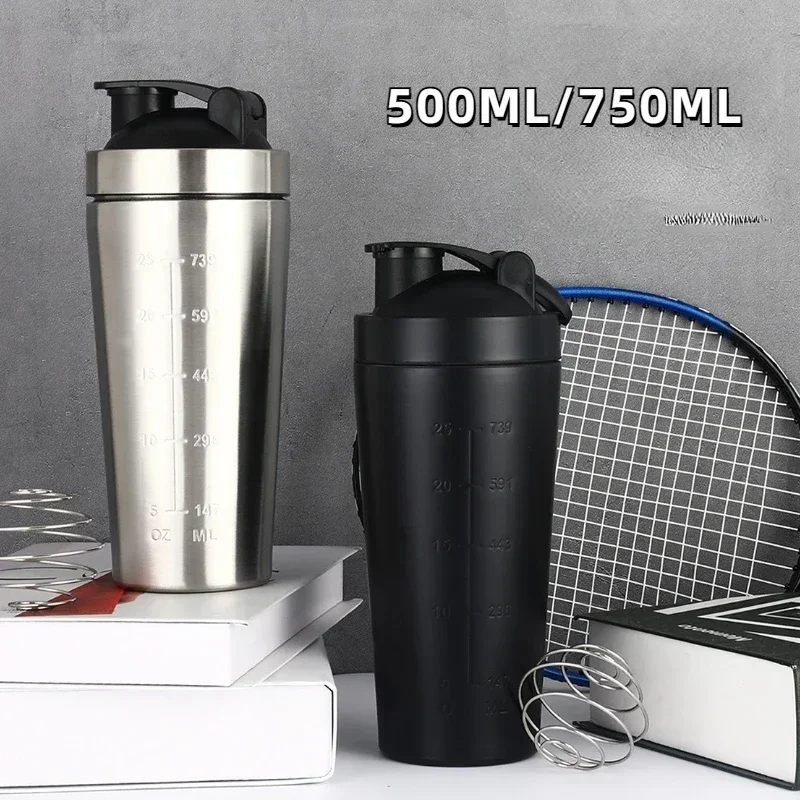 Nutrition Sports Fitness - Edelstahl Protein Shaker Becher Tragbarer Fitness-Sportbecher