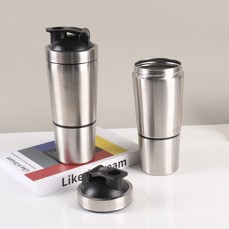 Nutrition Sports Fitness - Edelstahl Protein Shaker Tasse Tragbare Fitness